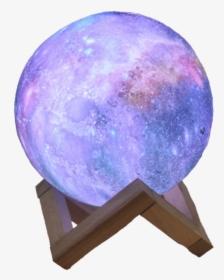 Galaxy Moon Lamp - Galaxy Print Moon Lamp, HD Png Download, Free Download