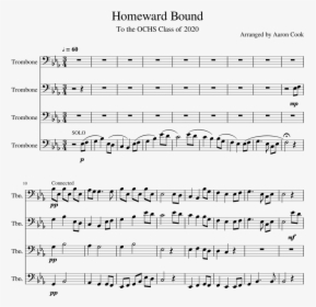 Greensleeves Trombone Sheet Music, HD Png Download, Free Download