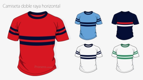 Camiseta Escolar Franja Horizontal Bicolor - Remeras Para Uniformes Escolares, HD Png Download, Free Download