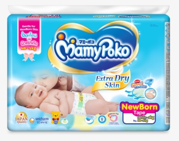 Mamypoko Extra Dry Skin - Mamy Poko Newborn Diapers, HD Png Download, Free Download
