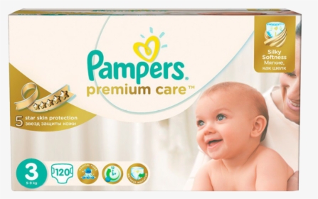 Pampers Premium Care New Baby 3, 120"s"     Data Rimg="lazy"  - Pampers Premium Care 3 120, HD Png Download, Free Download