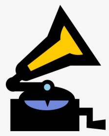 Vector Illustration Of Gramophone Phonograph Record, HD Png Download, Free Download