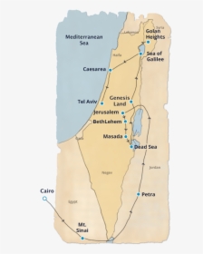Mapa De La Costa Mediterranea De Israel, HD Png Download, Free Download