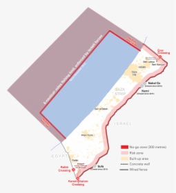 Gaza Strip Map 2018, HD Png Download, Free Download