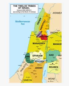 12 Tribes Of Israel Map, HD Png Download, Free Download