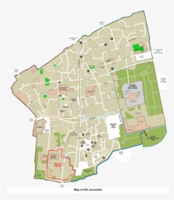 Zion Gate Jerusalem Map, HD Png Download, Free Download