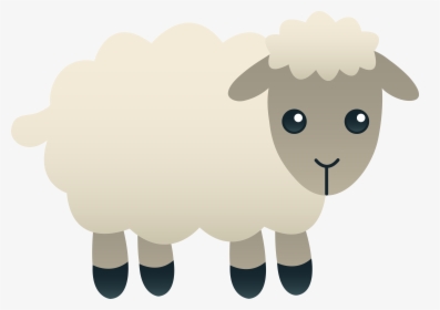 White Sheep Clipart Transparent Background - Cute Sheep Clipart, HD Png Download, Free Download