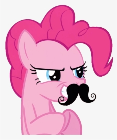 Img 2953189 1 Pinkie Pie Mustache By D - My Little Pony Discord Emotes, HD Png Download, Free Download
