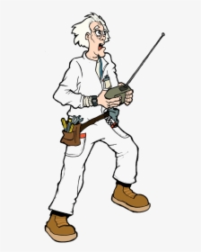Emmett Brown / Doc Brown , Png Download - Doc Back To The Future Cartoon, Transparent Png, Free Download