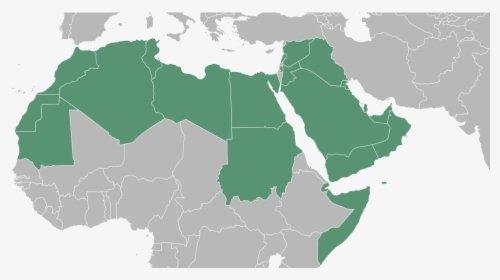 Blank Map Of Arab World , Png Download - Arab World Map Blank, Transparent Png, Free Download