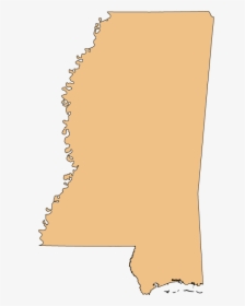 Mississippi Outline Png - Map Of Mississippi, Transparent Png, Free Download