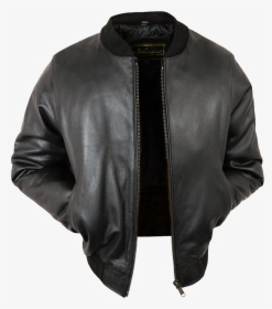Leather Jacket Png - Zip Up Black Leather Jacket Transparent Background, Png Download, Free Download