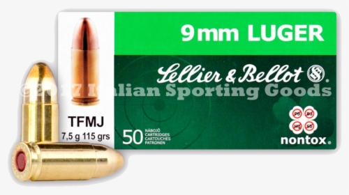 Sellier & Bellot 9mm Luger, 115 Gr Non Toxic"  Title="sellier - 9mm, HD Png Download, Free Download