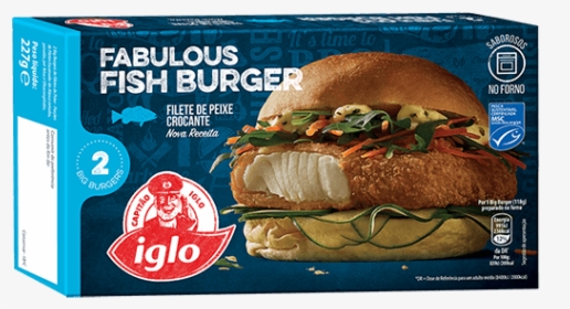 Big Burgers De Peixe Capitão Iglo - Iglo, HD Png Download, Free Download