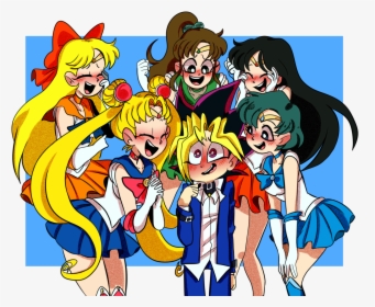 “sailor Senshi Meets Yugi Muto  ” - Tea Gardner And Yugi Muto, HD Png Download, Free Download