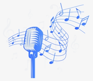 Transparent Escuchar Musica Clipart - Microphone With Music Notes Png, Png Download, Free Download