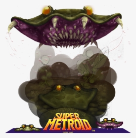 This Is A Chutleach From The Water Area In Super Metroid - Poster, HD Png Download, Free Download