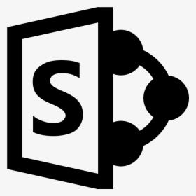 Microsoft Sharepoint Icon - Sharepoint Logo Black And White, HD Png Download, Free Download