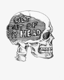 Get Out Of My Head Skull, HD Png Download, Free Download