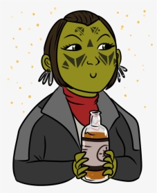 One Small Alcohol Loving Mirialan Named Jan - Illustration, HD Png Download, Free Download
