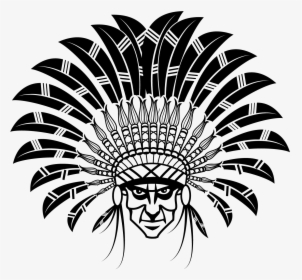 American Indian Png Transparent Image - Indian Chief Headdress Vector, Png Download, Free Download