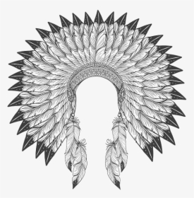 American Indian Png Image Background - Native American Headdress Drawing, Transparent Png, Free Download