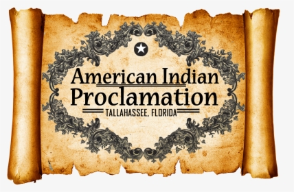 American Indian Day 1 - Gold Vintage Paper Scroll, HD Png Download, Free Download