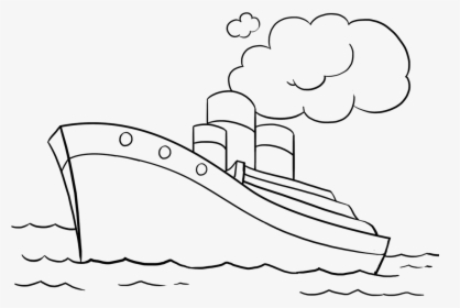 Easy Drawing Guides Twitter Learn How To Draw A Ship - Water Transport Images For Drawing, HD Png Download, Free Download