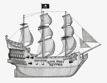 Queen Anne's Revenge Drawing, HD Png Download, Free Download