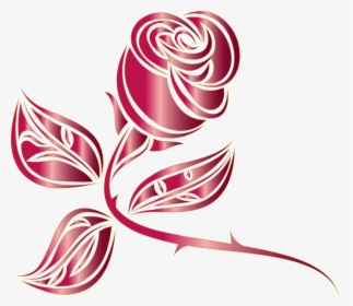 Pink,plant,flower - Free Clipart Pink Rose, HD Png Download, Free Download