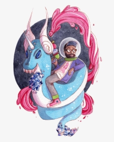 Commission Of The Most Fantabulous Riding A Dragonair - Illustration, HD Png Download, Free Download