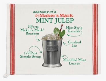 Mint Julep Typography Bar Towel - Makers Mark Bar Soap, HD Png Download, Free Download