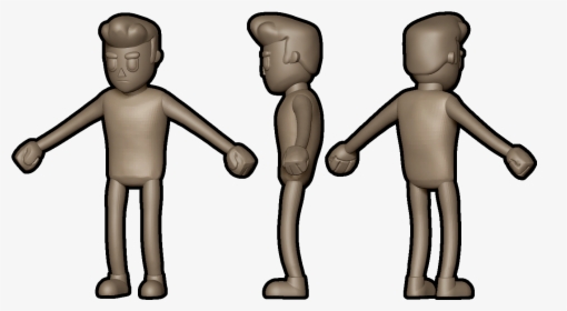 3d Character Model From Different Positions - Cartoon, HD Png Download, Free Download