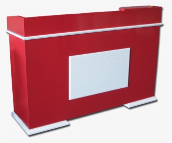 Plaque Spa Salon Reception Desk- Red/white - Red And White Reception Desk, HD Png Download, Free Download