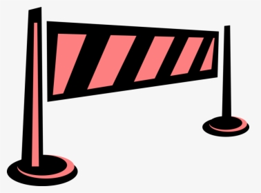 Vector Illustration Of Barrier Or Barricade Roadblock - Barriers To Effective Meetings, HD Png Download, Free Download
