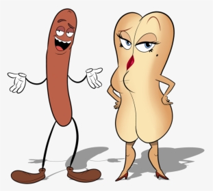 Sausage Drawing Cartoon Huge Freebie Download For Powerpoint - Sausage Party Frank And Brenda, HD Png Download, Free Download