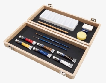 Winsor And Newton Wooden Watercolor Set, HD Png Download, Free Download