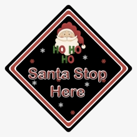 Non Personalised Santa Stop Here Ho Ho Ho Black - Easy String Art Black And White, HD Png Download, Free Download