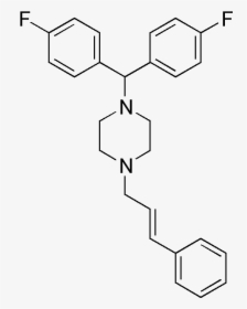 File - Flunarizine - Chemical Structure Of Cyclizine, HD Png Download, Free Download
