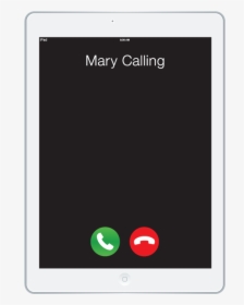 A Tablet Screen Suggesting That Mary Is Calling - Transparent Facetime Screen, HD Png Download, Free Download
