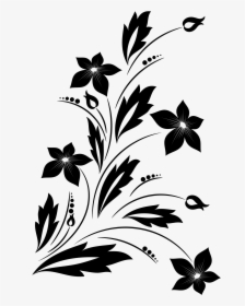 Flower Clipart Ornament - Flower Black And White Png, Transparent Png, Free Download