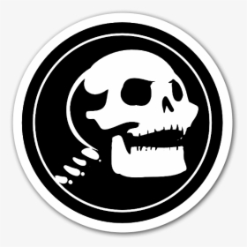 Círculo Caveira Sticker - Skull, HD Png Download, Free Download