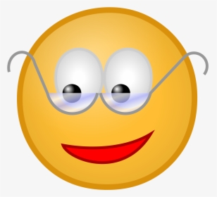 Smiley With Glasses Clip Arts - Cartoon Animated Happy Face, HD Png Download, Free Download