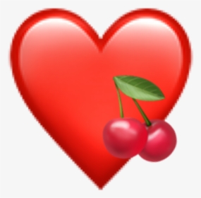 #heart #corazon #red #rojo #cherry #cereza #emoji #freetoedit - Heart, HD Png Download, Free Download