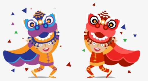 Transparent Happy Eyes Clipart - Chinese Lion Dance Cartoon, HD Png Download, Free Download