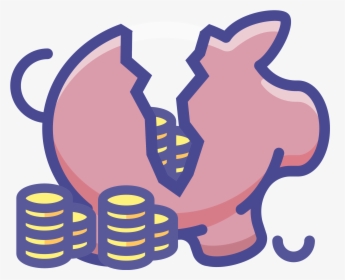 Clipart Money Banking - Broken Piggy Bank Clipart, HD Png Download, Free Download