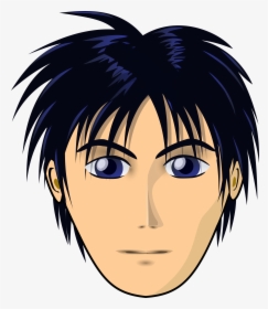 Anime Man Face Longer Clip Arts - Boy Head Clipart, HD Png Download, Free Download