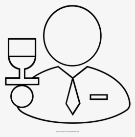 Bartender Coloring Page - Line Art, HD Png Download, Free Download