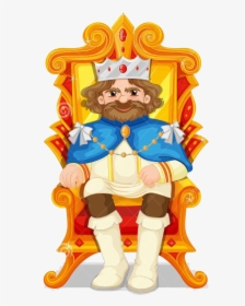 Transparent King Triton Clipart - King Sitting On Throne Clipart, HD Png Download, Free Download