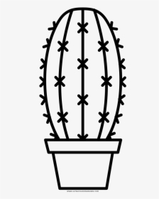 Good Cactus Coloring Page 69 With Additional Download - Simple Cactus Clipart Black And White, HD Png Download, Free Download